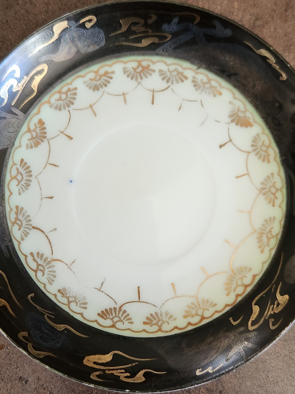 Vintage Porcelain Japanese Saucer Small Chip
